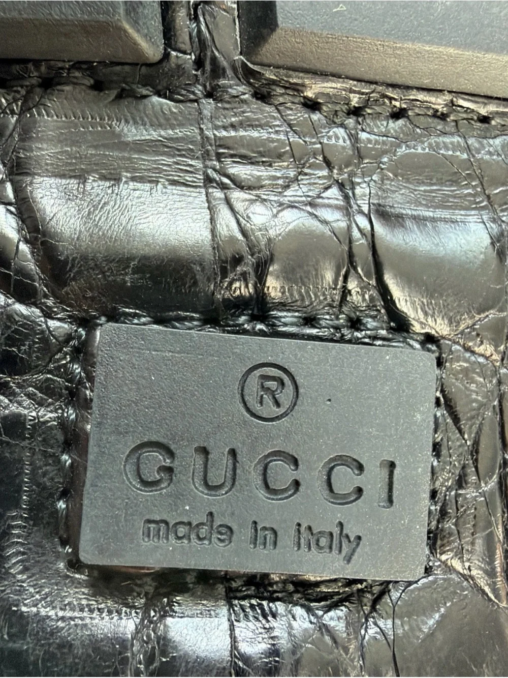 Mens Vintage New in Box Gucci Crocodile Alligator Horsebit Black Drivers SZ 10.5